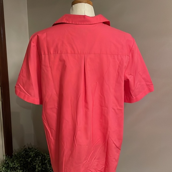 FOXCROFT APPLESEED’S women’s Classic Fit Camp shirt button front bright pink 16 - Picture 6 of 14
